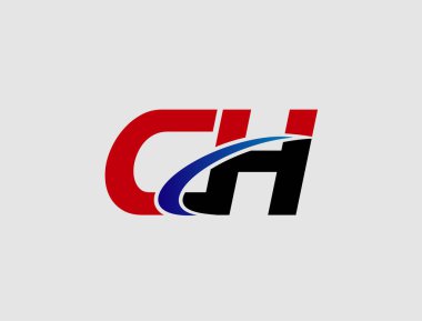 CH logo alfabesi harfi logo vektörü illüstrasyonu