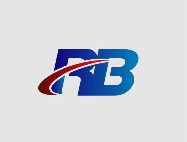 RB logo alfabesi harfi logo vektörü illüstrasyonu
