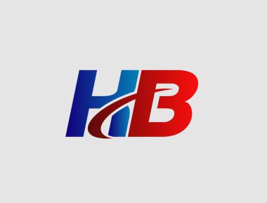 HB logo alfabesi harfi logo vektörü illüstrasyonu