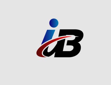 iB logo alfabesi harf logo Vektör illüstrasyonu