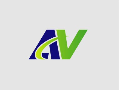 Mektup bir ve V logo vektör