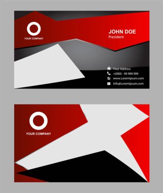 Siyah ve kırmızı kartvizit 