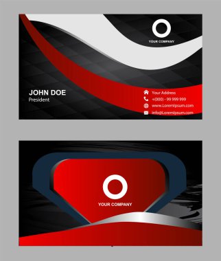 Kartvizit siyah ve kırmızı