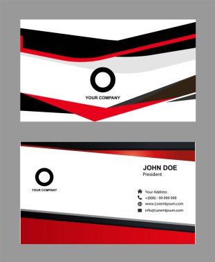 Kartvizit siyah ve kırmızı