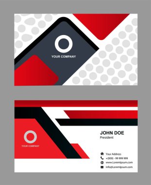 Siyah kırmızı kartvizit