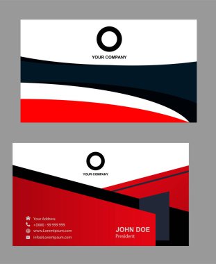 Siyah kırmızı kartvizit