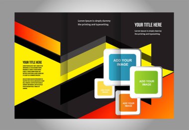 profesyonel iş üç kat flyer şablonu, kurumsal broşür veya kapak tasarımı,-ebilmek olmak kullanma Yayıncılık, baskı ve sunum için.