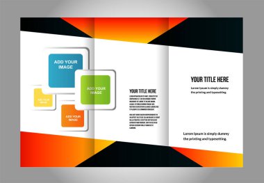 profesyonel iş üç kat flyer şablonu, kurumsal broşür veya kapak tasarımı,-ebilmek olmak kullanma Yayıncılık, baskı ve sunum için.