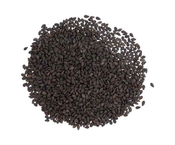 Siyah susam beyaz arkaplanda izole edildi