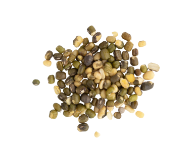 Bir yığın mung fasulyesi izole edilmiş.