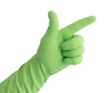 beyaz izole eldiven el