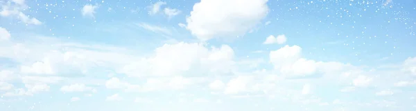 Ангельські Небесні Хмари Векторний Дизайн Фону Зимовий Казковий Фон Вид — стоковий вектор
