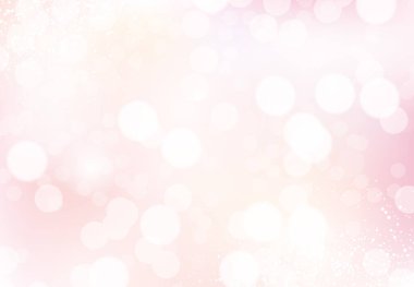 Hafif ışıklı kızartıcı vektör tasarımı. Şık pembe ve altın renkli sim kartı. Bokeh bulut kartı. Parlak kumaş. Modaya uygun bir düğün davetiyesi. Cazibeli peri masalı zarif dekorasyonu. Fantezi pastel rengi