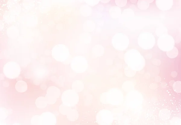 Licht Stralende Blush Vector Ontwerp Stijlvolle Roze Gouden Glitterkaart Bokeh — Stockvector