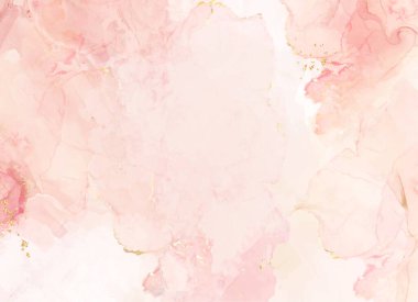 Pastel şeftalili suluboya sıvı vektör tasarım kartı. Peachy Fuzz ve beyaz mermer altın jeot çerçevesi. Bahar düğünü davetiyesi. Yaprak ya da peçe dokusu. Boyama stili. İzole ve düzenlenebilir