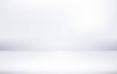 Basit ve temiz ışık kutusu vektör arkaplanı. Gri soyut bir kart. Moda boş fon dokusu. Tarafsız pastel renkli yüzey. Tasarım afişi. Gümüş rengi gri gradyan boş oda.