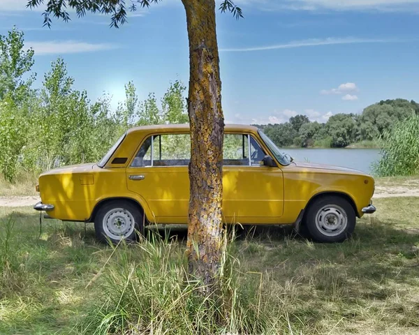 car on the nature. vaz 2101. lada