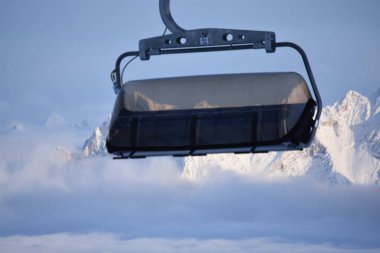 ski lift  on the zugspitze. top of germany