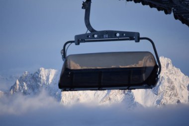 ski lift  on the zugspitze. top of germany