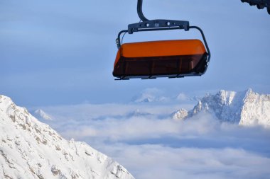 ski lift  on the zugspitze. top of germany
