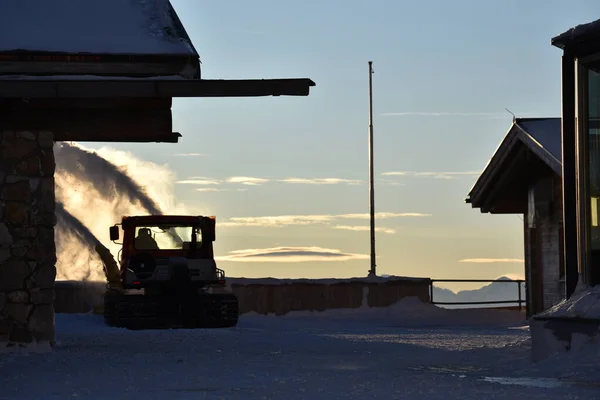 the snowbower on the zugspitze. germany