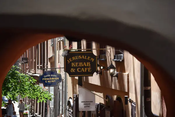 Barselona şehrinin sokak manzarası