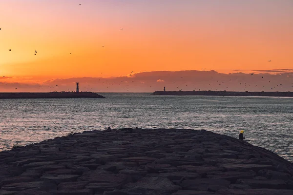 Sonnenuntergang Strand Von Barra Ein Heiterer Blick Auf Die Schönheit — Stockfoto