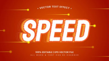 Hızlı 3d metin tarzı efekti. Düzenlenebilir illüstratör metin biçimi.