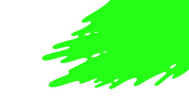 Yeşil ekranda soyut beyaz sıvı animasyonu. Kusursuz el çizimi sıvı geçiş animasyonu.