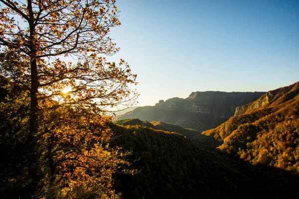 Floresta Outono Puigsacalm Peak Garrotxa Espanha — Fotografia de Stock