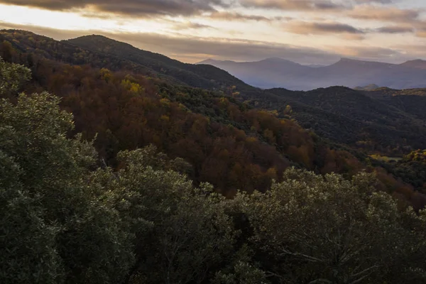 Восени Вершині Гори Гарротсі Іспанія — стокове фото