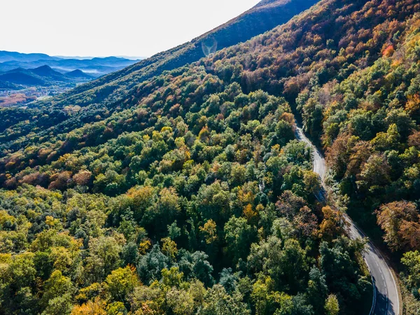 stock image Autumn landscape in La Vall D En Bas, La Garrotxa, Spain.