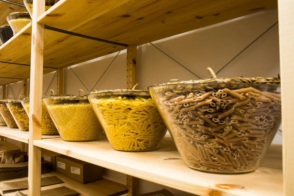 Self service bulk organic food. Eco-friendly zero waste shop. Small local business. Pasta, macaroni and noodles.