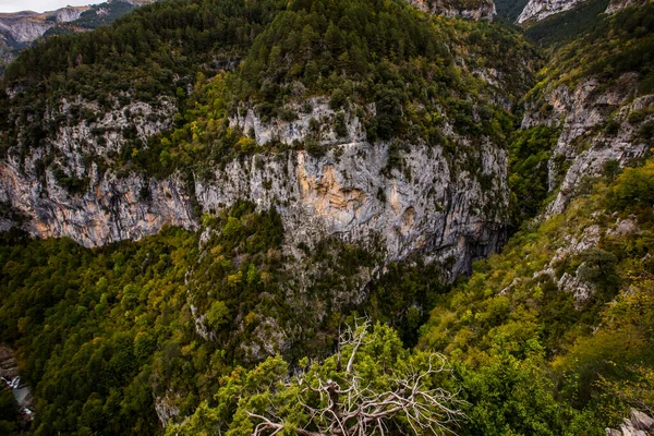 Herfst Escuain Ordesa Monte Perdido Nationaal Park Spanje — Stockfoto