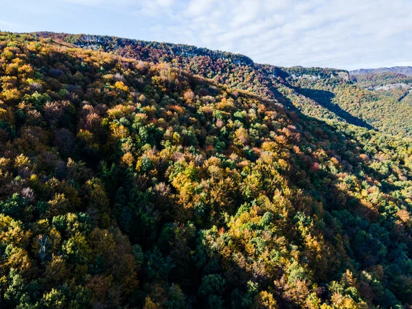 stock image Autumn landscape in La Vall D En Bas, La Garrotxa, Spain.