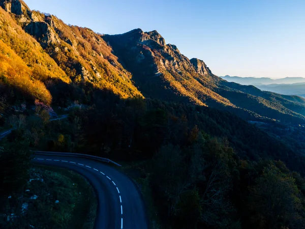 stock image Autumn landscape in Puigsacalm Peak, La Garrotxa, Spain.