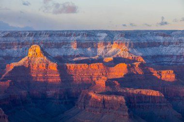 Büyük Kanyon Ulusal Parkı 'nda kış manzarası, Amerika Birleşik Devletleri