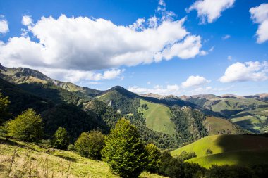 Summer landscape in the mountains of Navarra, Pyrenees, northern Spain