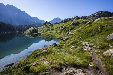 Summer landscape in Aiguestortes and Sant Maurici National Park, Pyrenees, Spain