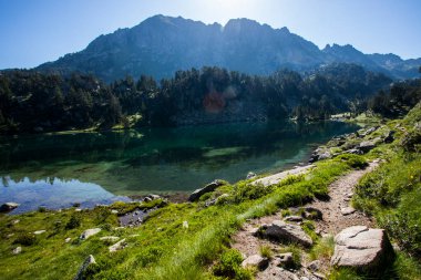 Summer landscape in Aiguestortes and Sant Maurici National Park, Pyrenees, Spain