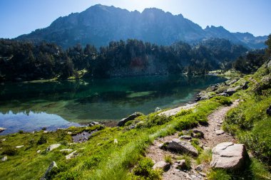 Summer landscape in Aiguestortes and Sant Maurici National Park, Pyrenees, Spain