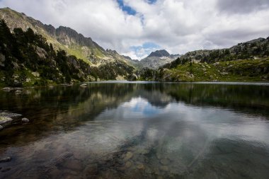 Summer landscape in Aiguestortes and Sant Maurici National Park, Pyrenees, Spain