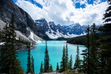 Summer landscape in Moraine lake, Banff National Park in Canada