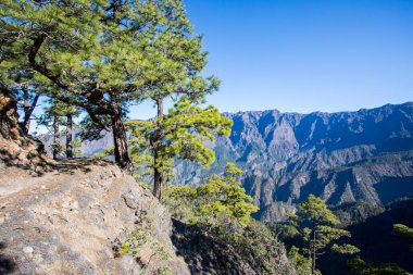 Landscaoe in Bejenado Peak in Caldera De Taburiente, La Palma, Canary Islands, Spain