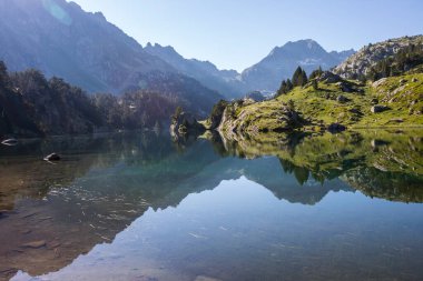 Summer landscape in Aiguestortes and Sant Maurici National Park, Pyrenees, Spain