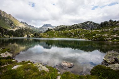 Summer landscape in Aiguestortes and Sant Maurici National Park, Pyrenees, Spain