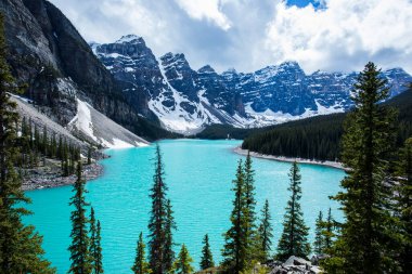Summer landscape in Moraine lake, Banff National Park in Canada