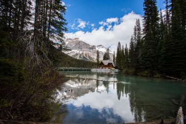 Summer landscape in Emerald lake, Yoho National Park in Canada.