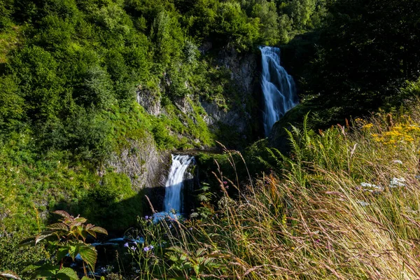 Zomer Sauth Deth Pish Waterval Val Aran Pyreneeën Spanje — Stockfoto