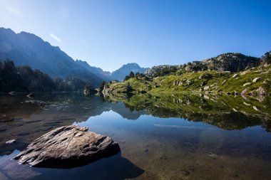 Summer landscape in Aiguestortes and Sant Maurici National Park, Pyrenees, Spain